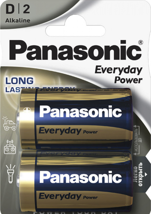 Батарейка Panasonic D LR20 Everyday Power 2шт (LR20REE2BR) Цена 1шт - 534446