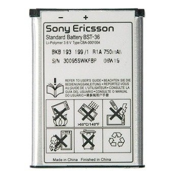 Аккумулятор для Sony Ericsson BST-36 Оригинал - 531502
