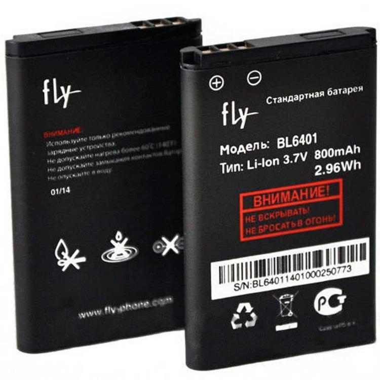 Аккумулятор Fly BL6401 DS103D, Ezzy 6, EZZY Trendy, Li-Ion 800mAh, Оригинальный - 524229