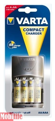 Зарядное устройство VARTA Compact 4xAA 2100 mAh (57034201441) - 512734