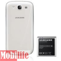 Оригинальный аккумулятор для Samsung i9300 Galaxy S3 3000mAh (EB-K1G6UWUGSTD) з кришк white - 531509