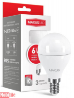 Светодиодная лампа (Led) Maxus 1-LED-544 (G45 F 6W 4100K 220V E14)