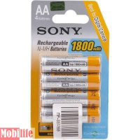 Аккумулятор Sony AA, R06 1800 mAh 4шт NHAAB4L Цена 1шт.
