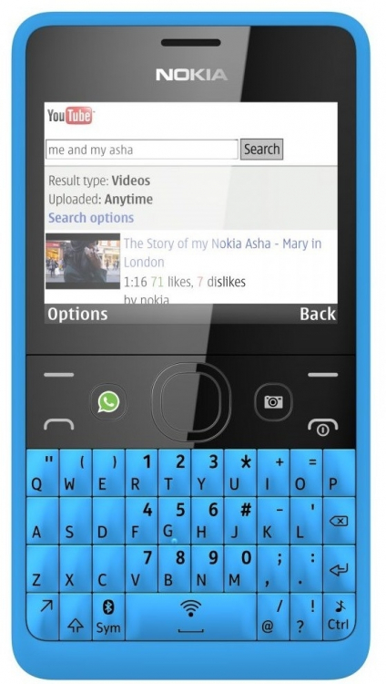Nokia Asha 210 Cyan - 