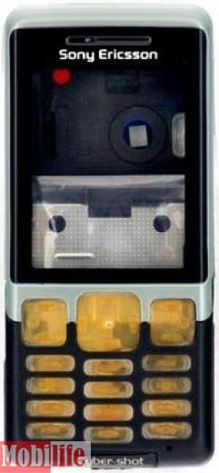 Корпус Sony Ericsson C702 черный с серебристым - 202000