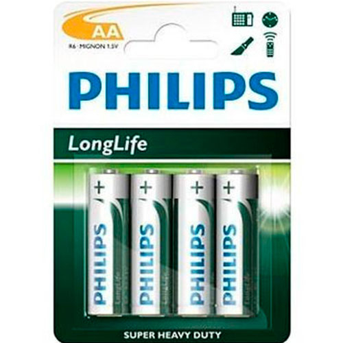 Батарейка Philips Longlife AA R06-L4B (4шт) Цена 1шт - 531415