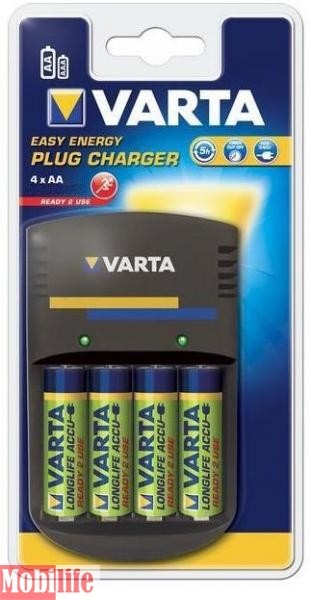 Зарядное устройство VARTA EASY ENERGY CHARGERS Plug 4xAA 2100 mAh 57667101451 - 539949