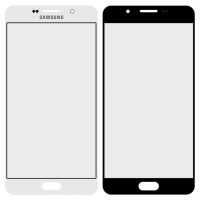 Стекло дисплея для ремонта Samsung A710 Galaxy A7 (2016), A710f, A710fd, A710m, A710y белый