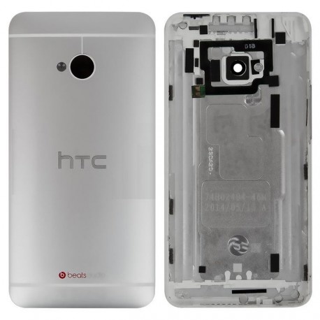 Задняя крышка HTC One M7 801e серебристая - 543929