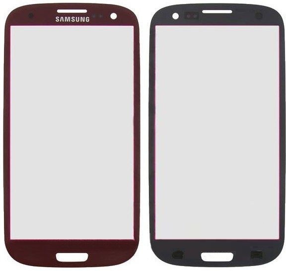 Стекло дисплея для ремонта Samsung i337, i9500, i9505 Galaxy S4 бордовый - 538852