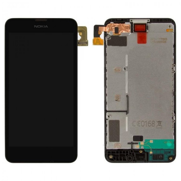 Дисплей для Nokia Lumia 630 Dual Sim, 635 Lumia с сенсором и рамкой черный - 540254