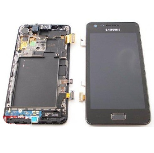 Дисплей для Samsung i9103 Galaxy R с сенсором и рамкой, черный (TFT) - 545185