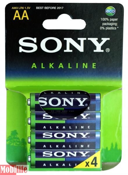 Батарейка Sony AA LR06 Alkaline 4шт. Цена упаковки. - 203129