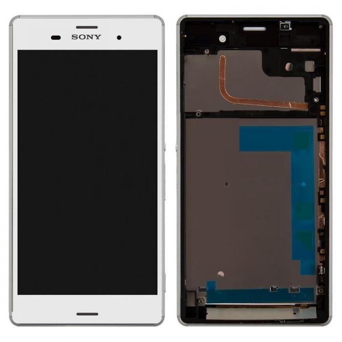 Дисплей для Sony D6603 Xperia Z3, D6643 с сенсором и рамкой Белый - 546872
