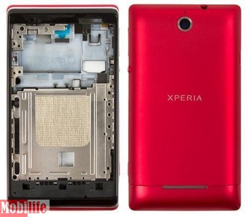 Корпус для Sony C1604 Xperia E Dual, C1605 Xperia E Dual, красный - 536609