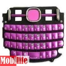 Клавиатура (кнопки) Nokia Asha 200, Asha 201 розовая - 534006