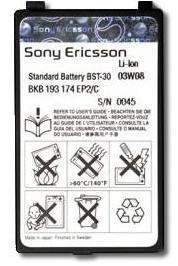 Аккумулятор для Sony Ericsson BST-30 - 112636