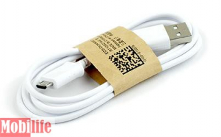 Дата-кабели USB Samsung i9500 Белый (ECC-1DU4BWE)