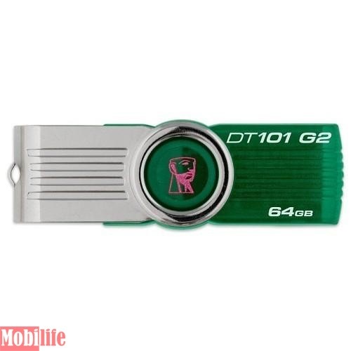 USB флешка Kingston 64 Gb DataTraveler 101 G2 Green DT101G2/64GB - 539364