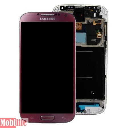 Дисплей для Samsung i9500 Galaxy S4 с сенсором и рамкой Red LaFleur (Оригинал) - 543945