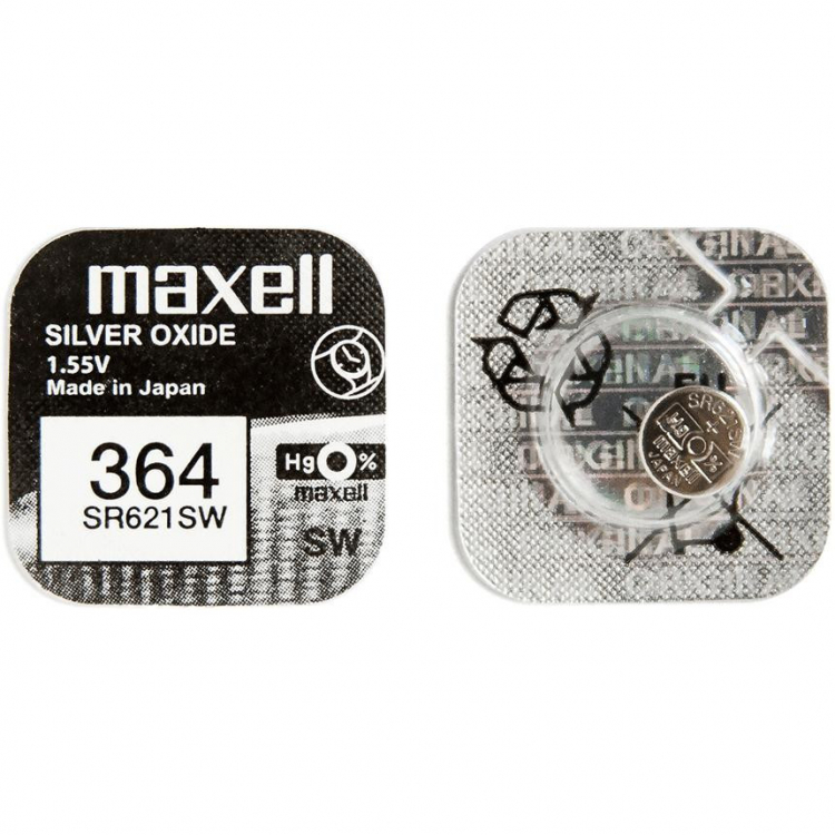 Батарейка часовая Maxell 364, V364, D364, SR621SW, 602 - 510274