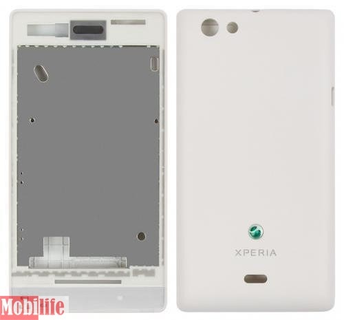Корпус Sony ST23i Xperia Miro, белый - 536621