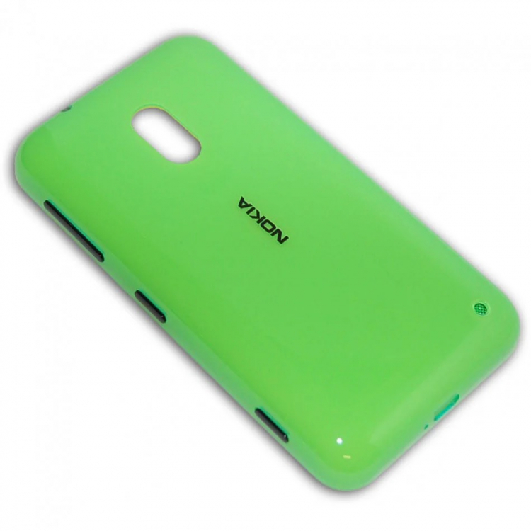 Задняя крышка Nokia 620 Lumia в сборе с боковыми кнопками, разъемом гарнитуры зеленый оригинал - 545202