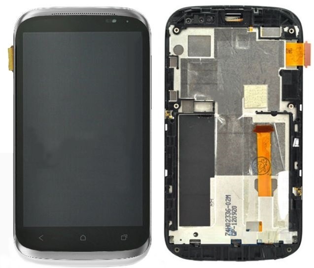 Дисплей для HTC Desire X (T328e) с сенсором и рамкой белый - 546498