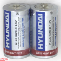 Батарейка Hyundai C R14 SUPER pvc 2шт Цена 1шт.