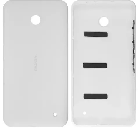 Задняя крышка Nokia 630, 635, 636, 638 Lumia Dual Sim с боковыми кнопками белая - 540277