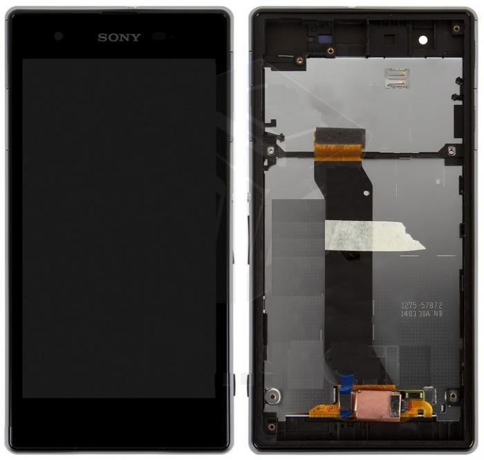 Дисплей для Sony C6916 Xperia Z1s с сенсором и рамкой черный - 547494