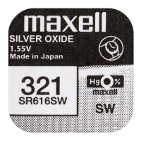 Батарейка годинна Maxell 321, V321, SR616SW, SR65, 611