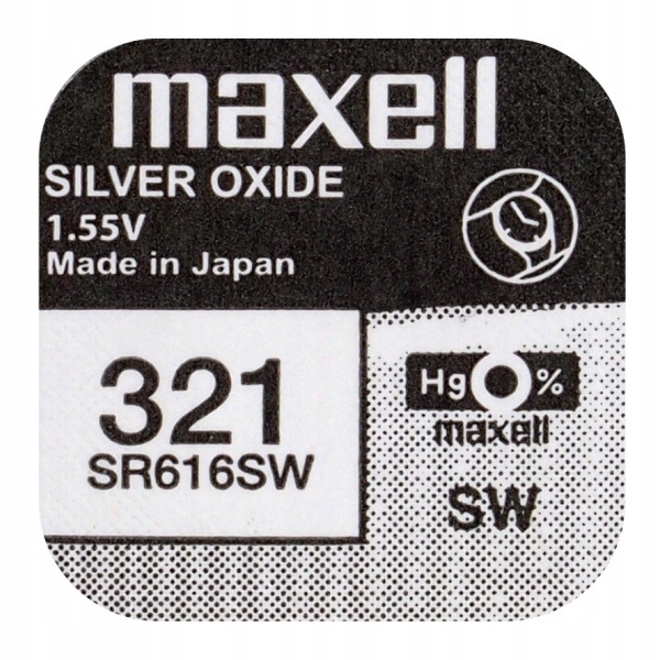 Батарейка часовая Maxell 321, V321, SR616SW, SR65, 611 - 510282