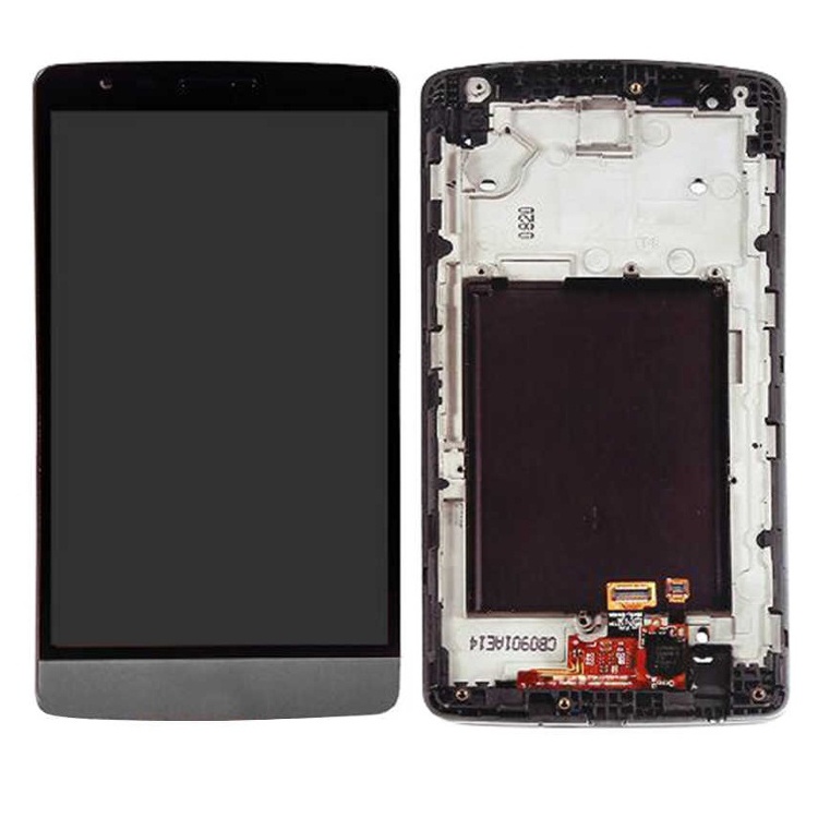 Дисплей для LG G3 mini D722, D722K, D722V, D724, D725, D728 с сенсором и рамкой серый - 544707