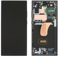 Дисплей Samsung S918 Galaxy S23 Ultra с сенсором и рамкой, оригинал, Graphite Grey
