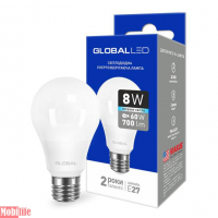 Світлодіодна лампа (LED) Global 1-GBL-162-02 (A60 8W 4100K 220V E27 AL)