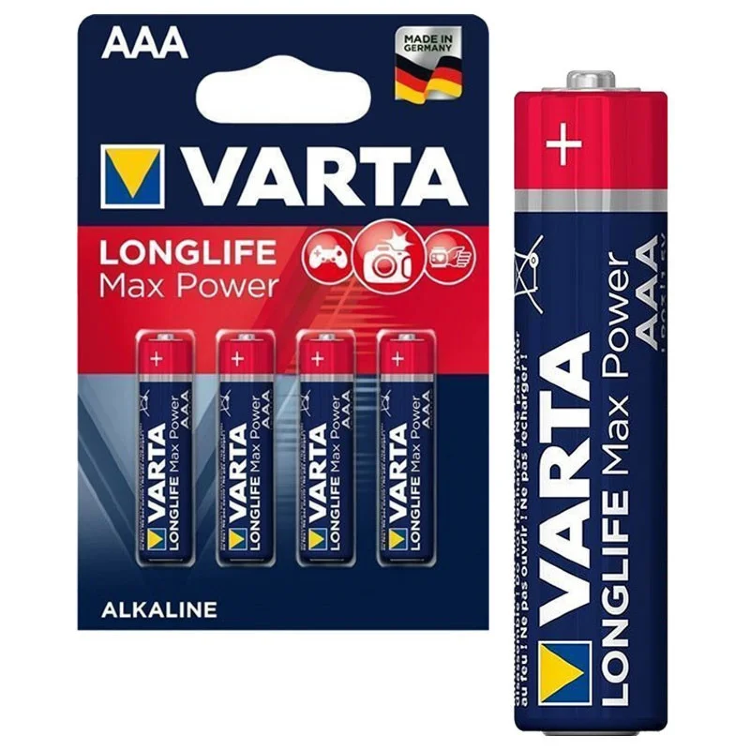 Батарейка Varta AAA LR03 4шт Longlife Max Power (04703101404) Цена за 1 елемент - 201879
