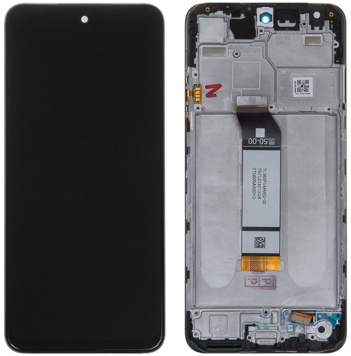 Дисплей для Xiaomi Poco M3 Pro, Poco M3 Pro 5G с сенсором и рамкой Черный Оригинал - 565211