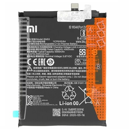 Аккумулятор для Xiaomi BM53, Mi10T, Mi10T Pro 5000mAh Оригинал - 565410