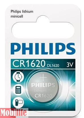 Батарейка Philips Lithium CR1620 1шт - 510286