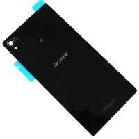 Задняя крышка Sony D6633, D6603, D6643, D6653 Xperia Z3, Z3 Dual (с адгезивной плёнкой) черная