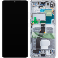 Дисплей Samsung G998 Galaxy S21 Ultra с сенсором и рамкой, Phantom Silver, оригинал, GH82-26035B