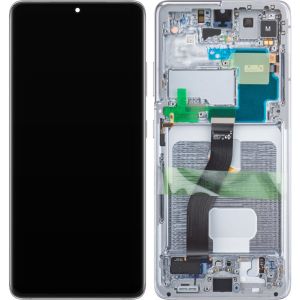 Дисплей Samsung G998 Galaxy S21 Ultra с сенсором и рамкой, Phantom Silver, оригинал, GH82-26035B - 565411 Дисплей Samsung G998 Galaxy S21 Ultra с сенсором и рамкой, Phantom Silver, оригинал, GH82-26035B - 565411