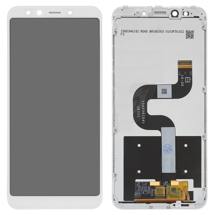 Дисплей для Xiaomi Mi A2, Mi6x с сенсором и рамкой Белый - 557563