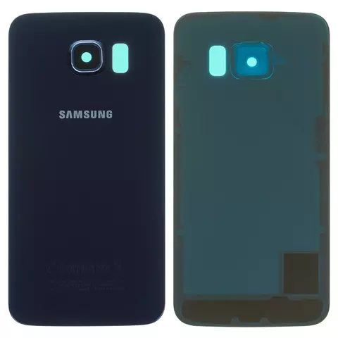 Задняя крышка Samsung G920 Galaxy S6 с стеклом камеры, синий - 912187