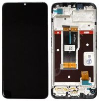 Дисплей для Realme C30 с сенсором и рамкой, черный