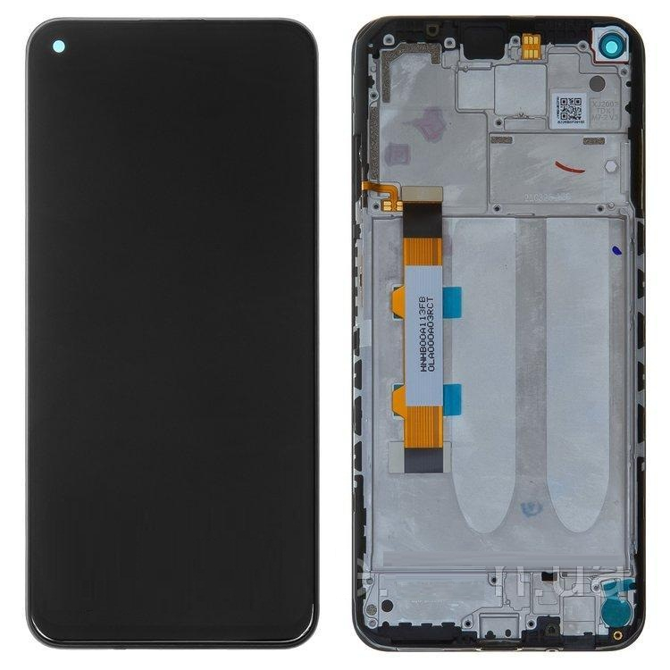 Дисплей для Xiaomi Redmi Note 9 5G, Redmi Note 9T 5G с сенсором и рамкой, Nightfall Black, оригинал - 565213