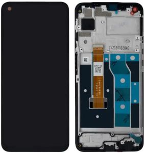Дисплей для Realme 6 (RMX2001) с сенсором и рамкой, черный - 910748