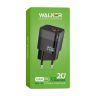 Сетевое зарядное устройство Walker WH-42 20w GaN (PD USB-C, QC3.0 USB-A) black - 919302