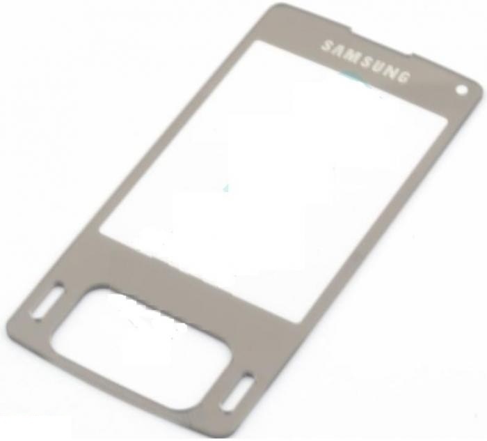 Стекло дисплея для ремонта Samsung G800h, G800f, G800e Galaxy S5 Mini серебристое - 537334
